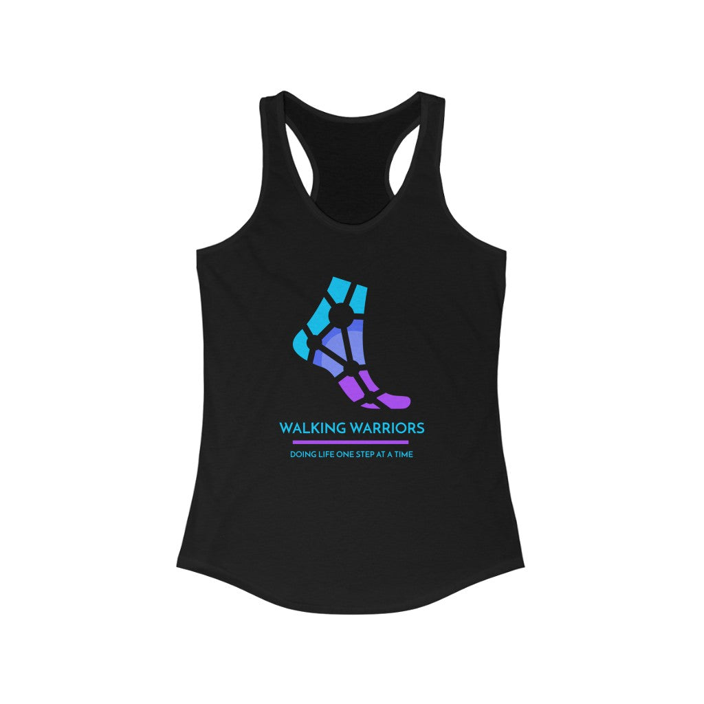 WALKING WARRIORS: Duo-Blend Racerback Tank: Blue/Purple (3 colors)