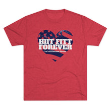 Load image into Gallery viewer, Limited Edition 4th of July HIIT FITT FOREVER Soft Tri-Blend Tee: Red
