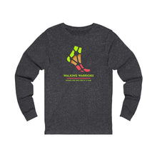 Load image into Gallery viewer, WALKING WARRIORS: Unisex Jersey Long Sleeve: Green/Red (2 colors)
