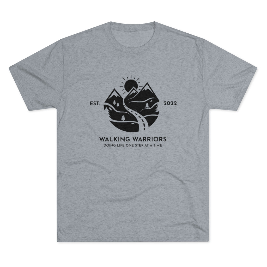WALKING WARRIORS: Unisex Tri-Blend Tee with Dark Logo (7 colors)