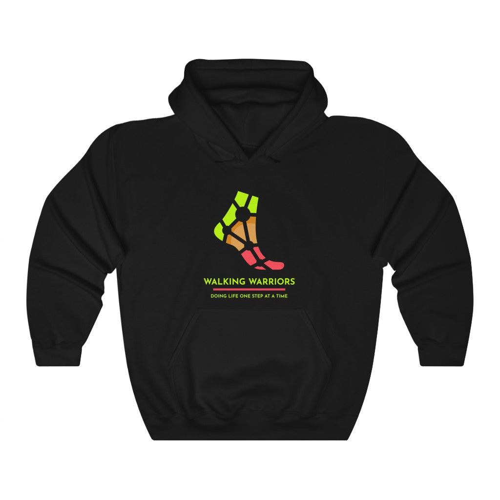 WALKING WARRIORS: Unisex Heavy Blend™ Hoodie: Green/Red