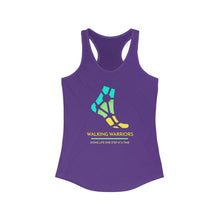 Load image into Gallery viewer, WALKING WARRIORS: Duo-Blend Racerback Tank: Teal/Yellow (3 colors)
