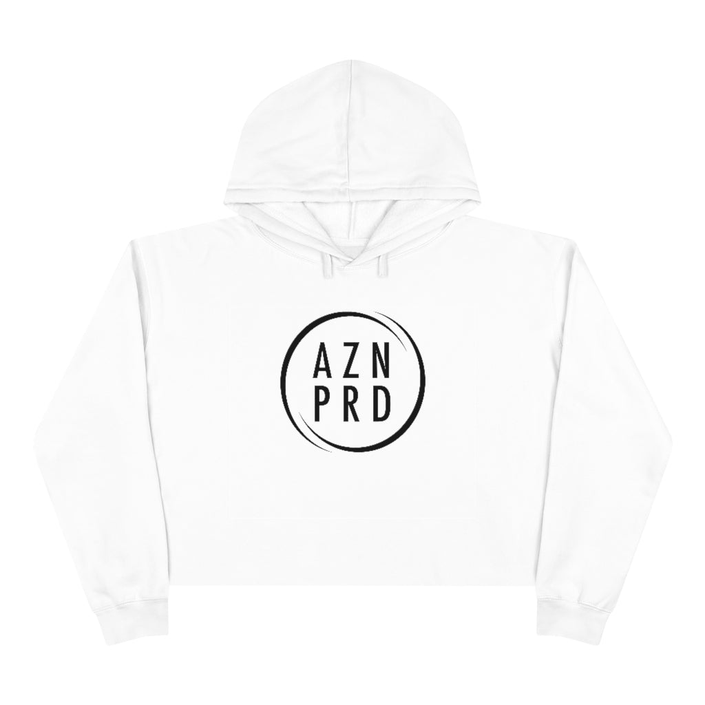 AZN PRD Cropped Hoodie with Black Logo