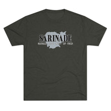 Load image into Gallery viewer, SARINADE: Black &amp; Silver Unisex Tri-Blend Tee (6 colors)
