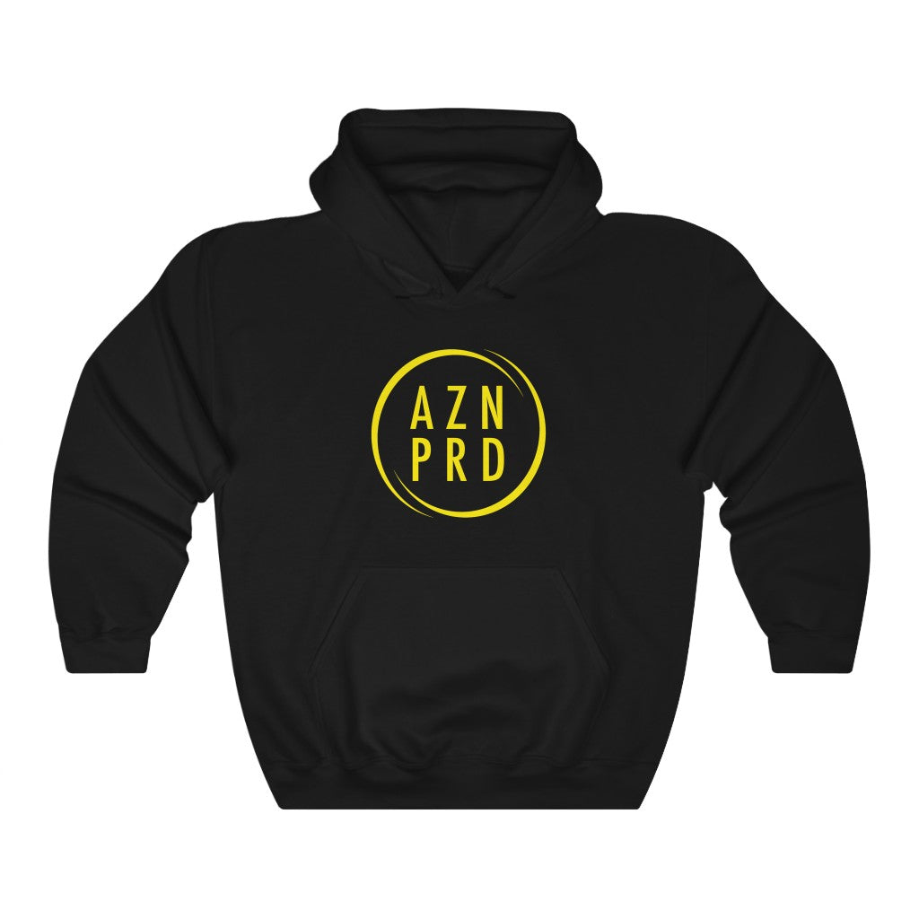 AZN PRD Black Hoodie with Yellow Logo