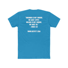 Load image into Gallery viewer, Men&#39;s Cotton Crew Tee: Kettlebell King Collection w/ Bruce Lee quote
