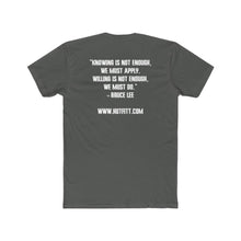 Load image into Gallery viewer, Men&#39;s Cotton Crew Tee: Kettlebell King Collection w/ Bruce Lee quote
