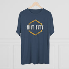 Load image into Gallery viewer, HIIT FITT Tri-Blend Tee with Yellow Hex Logo (7 Colors)
