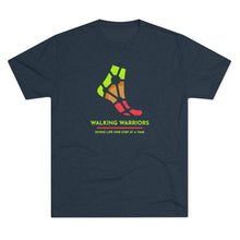 Load image into Gallery viewer, WALKING WARRIORS: Unisex Tri-Blend Tee: Green/Red (6 colors)
