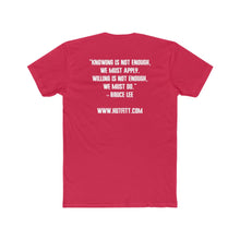 Load image into Gallery viewer, Men&#39;s Cotton Crew Tee: Kettlebell King Collection w/ Bruce Lee quote
