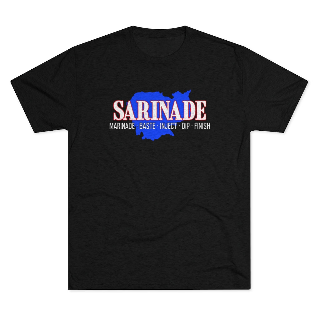 SARINADE: Blue White Red Unisex Tri-Blend Tee (3 colors)