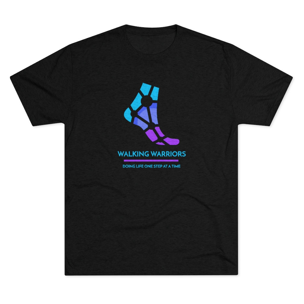 WALKING WARRIORS: Unisex Tri-Blend Tee: Blue/Purple (3 colors)