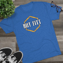Load image into Gallery viewer, HIIT FITT Tri-Blend Tee with Yellow Hex Logo (7 Colors)
