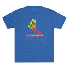 Load image into Gallery viewer, WALKING WARRIORS: Unisex Tri-Blend Tee: Green/Red (6 colors)

