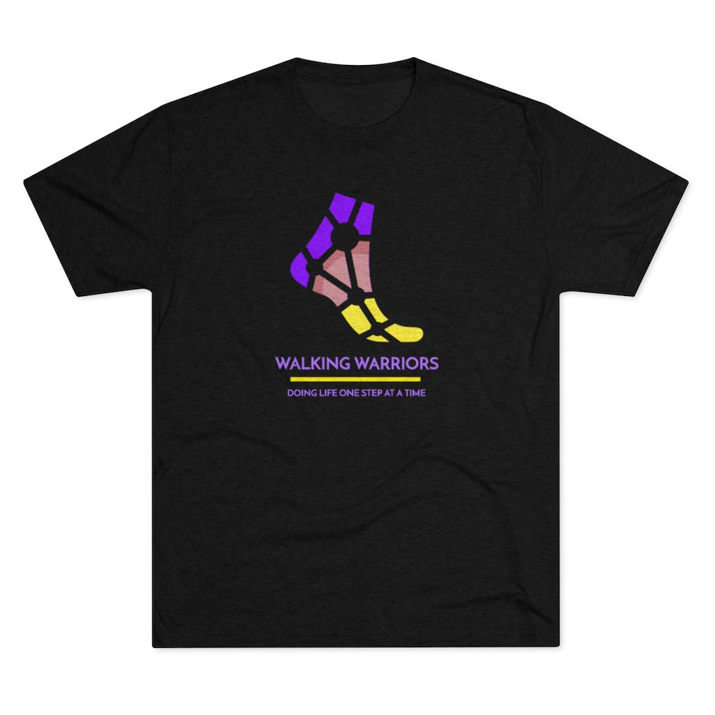 WALKING WARRIORS: Unisex Tri-Blend Tee: Purple/Yellow (3 colors)