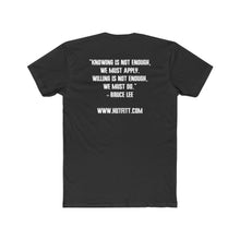 Load image into Gallery viewer, Men&#39;s Cotton Crew Tee: Kettlebell King Collection w/ Bruce Lee quote
