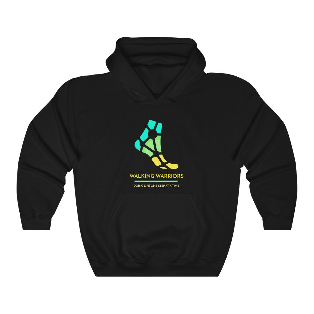 WALKING WARRIORS: Unisex Heavy Blend™ Hoodie: Teal/Yellow