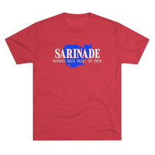 Load image into Gallery viewer, SARINADE: Blue White Red Unisex Tri-Blend Tee (3 colors)
