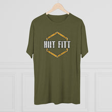 Load image into Gallery viewer, HIIT FITT Tri-Blend Tee with Yellow Hex Logo (7 Colors)
