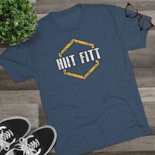Load image into Gallery viewer, HIIT FITT Tri-Blend Tee with Yellow Hex Logo (7 Colors)
