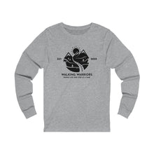 Load image into Gallery viewer, WALKING WARRIORS: Unisex Jersey Long Sleeve: Black Mountains (3 colors)
