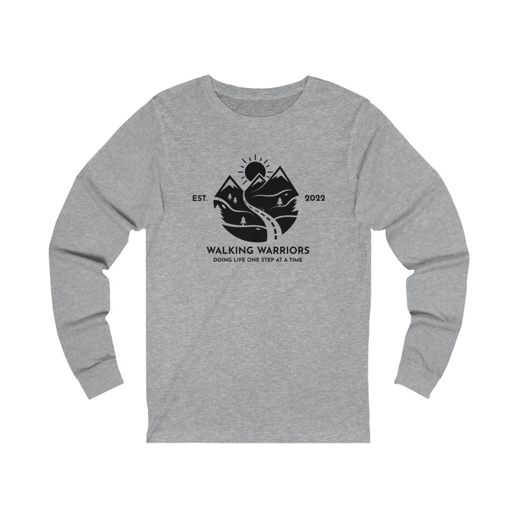 WALKING WARRIORS: Unisex Jersey Long Sleeve: Black Mountains (3 colors)
