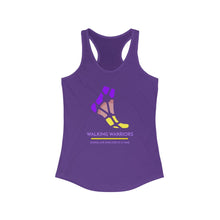 Load image into Gallery viewer, WALKING WARRIORS: Duo-Blend Racerback Tank: Purple/Yellow (3 colors)
