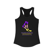 Load image into Gallery viewer, WALKING WARRIORS: Duo-Blend Racerback Tank: Purple/Yellow (3 colors)
