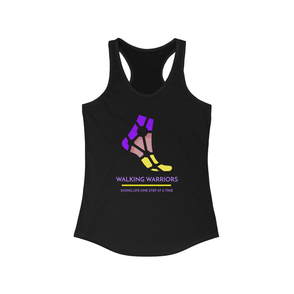 WALKING WARRIORS: Duo-Blend Racerback Tank: Purple/Yellow (3 colors)