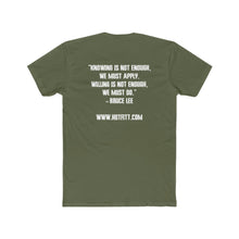 Load image into Gallery viewer, Men&#39;s Cotton Crew Tee: Kettlebell King Collection w/ Bruce Lee quote
