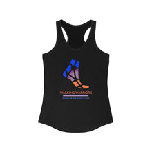 Load image into Gallery viewer, WALKING WARRIORS: Duo-Blend Racerback Tank: Blue/Orange (2 colors)
