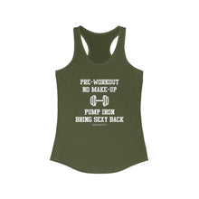 Load image into Gallery viewer, HIIT FITT Women&#39;s Racerback Tank: &quot;PRE WORKOUT NO MAKE-UP&quot;

