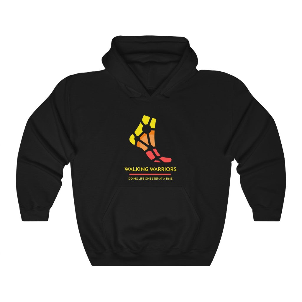 WALKING WARRIORS: Unisex Heavy Blend™ Hoodie: Yellow/Red