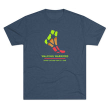 Load image into Gallery viewer, WALKING WARRIORS: Unisex Tri-Blend Tee: Green/Red (6 colors)
