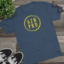 Load image into Gallery viewer, AZN PRD Super Soft Tri-Blend Tee with Yellow Logo
