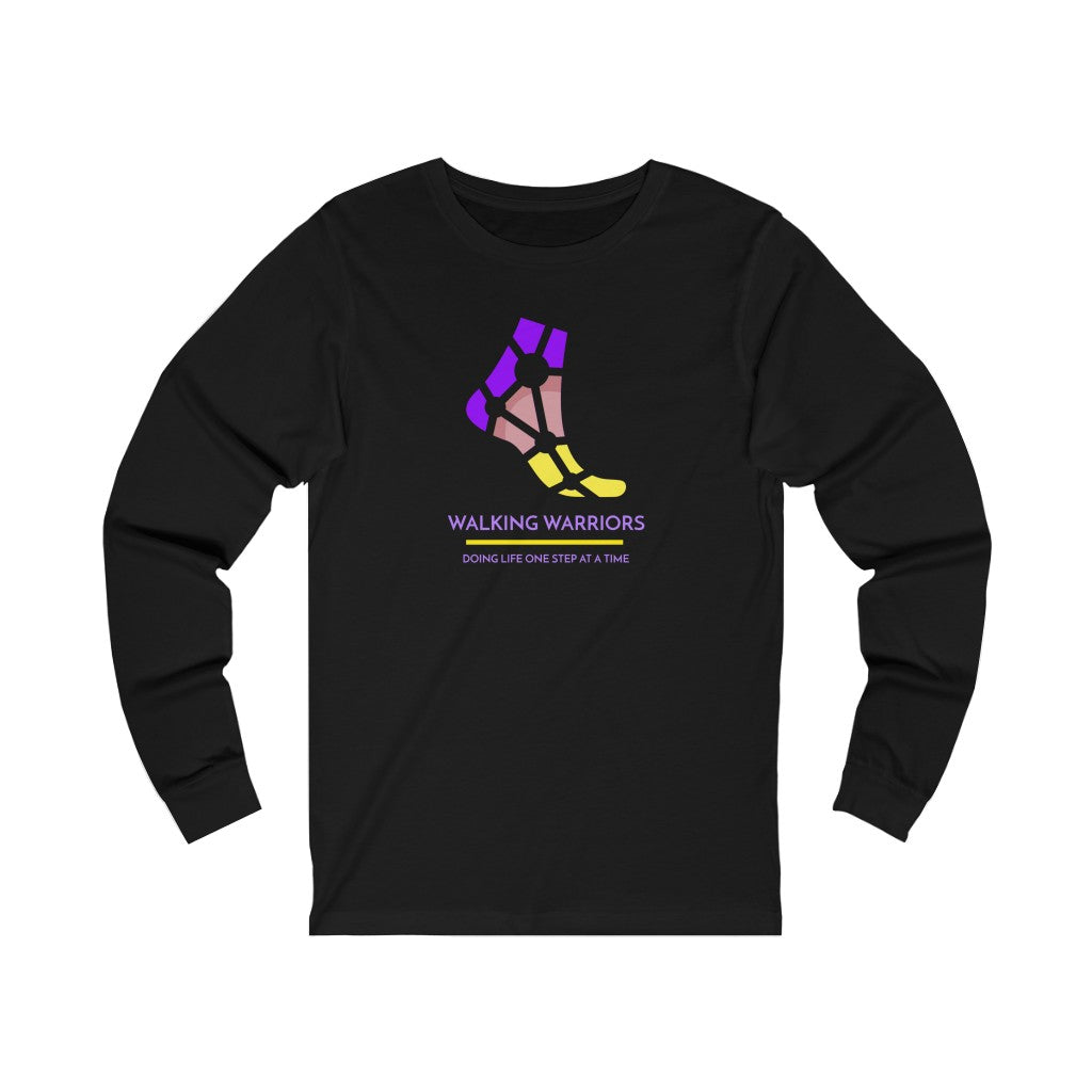 WALKING WARRIORS: Unisex Jersey Long Sleeve: Purple/Yellow (2 colors)