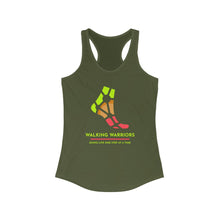 Load image into Gallery viewer, WALKING WARRIORS: Duo-Blend Racerback Tank: Green/Red (4 colors)

