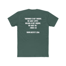 Load image into Gallery viewer, Men&#39;s Cotton Crew Tee: Kettlebell King Collection w/ Bruce Lee quote
