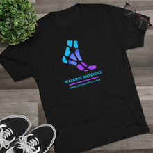 Load image into Gallery viewer, WALKING WARRIORS: Unisex Tri-Blend Tee: Blue/Purple (3 colors)
