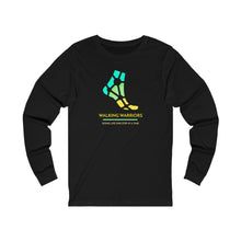 Load image into Gallery viewer, WALKING WARRIORS: Unisex Jersey Long Sleeve: Teal/Yellow (2 colors)
