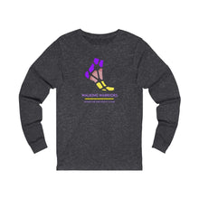 Load image into Gallery viewer, WALKING WARRIORS: Unisex Jersey Long Sleeve: Purple/Yellow (2 colors)
