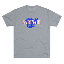 Load image into Gallery viewer, SARINADE: Blue White Red Unisex Tri-Blend Tee (3 colors)
