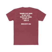 Load image into Gallery viewer, Men&#39;s Cotton Crew Tee: Kettlebell King Collection w/ Bruce Lee quote
