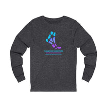 Load image into Gallery viewer, WALKING WARRIORS: Unisex Jersey Long Sleeve: Blue/Purple (2 colors)

