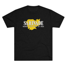 Load image into Gallery viewer, SARINADE: Black &amp; Yellow with Star: Unisex Tri-Blend Tee (2 colors)

