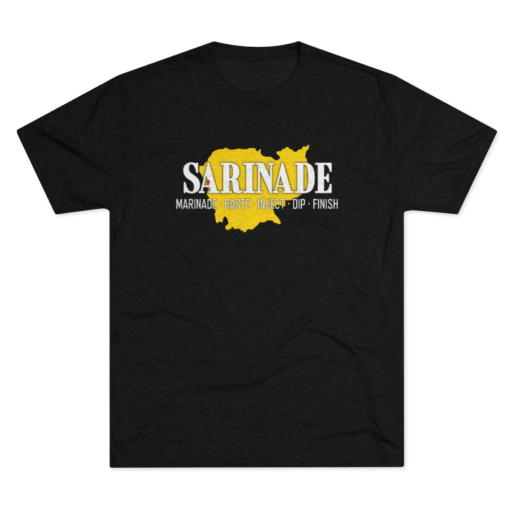 SARINADE: Black & Yellow with Star: Unisex Tri-Blend Tee (2 colors)