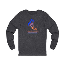 Load image into Gallery viewer, WALKING WARRIORS: Unisex Jersey Long Sleeve: Blue/Orange (2 colors)
