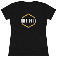 Load image into Gallery viewer, HIIT FITT Women&#39;s Super Soft Tee with Yellow Hex Logo (6 Colors)

