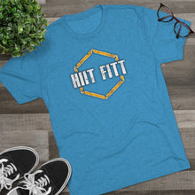Load image into Gallery viewer, HIIT FITT Tri-Blend Tee with Yellow Hex Logo (7 Colors)
